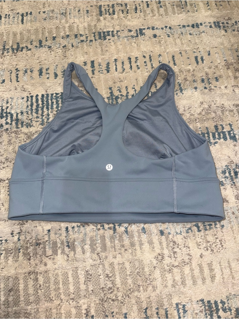 lululemon athletica Chambray Blue Gray Activewear Set - Sports Bra, Tank, Shorts - Picture 6 of 9